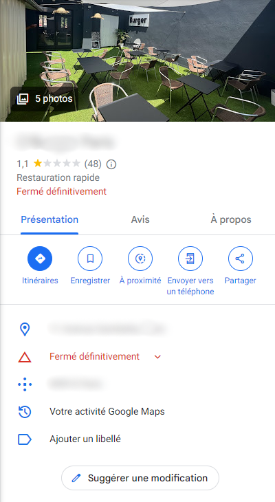 supprimer fiche google my business